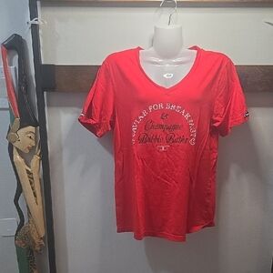 Crooks & Castles Champagne Bubble Baths And Caviar For Breakfast Red Graphic Tee